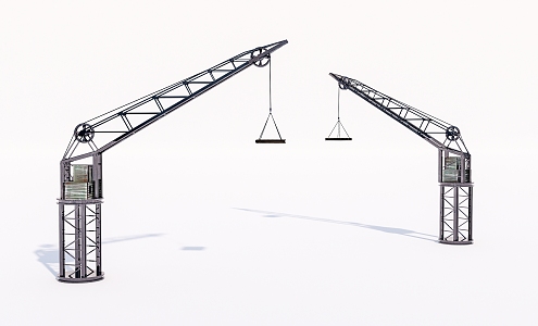 Old industrial crane 3d model