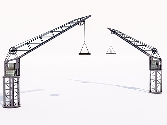 Old industrial crane 3d model