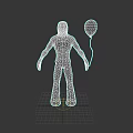 Game and Movie Character Yellow Humanoid with Three Vertical Lines on Face and Red Balloon
