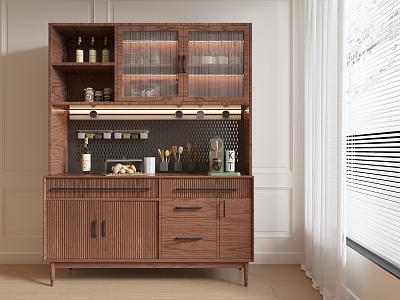 Middle Ancient Style Sideboard Side Cabinet Food Storage Cabinet Restaurant Cabinet Wine Cabinet model