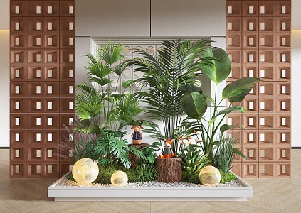 Modern Indoor Landscape Landscaping Landscape Setches Indoor Landscape Indoor Landscape Bryophytes Plant Heap 3d model