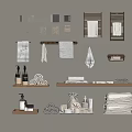 Organized Hotel Guest Room Supplies With Towels Toiletries Shelves And Racks