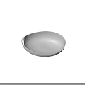 Modern White Freestanding Bathtub With Curved Oval Shape And Minimalist Design