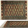 Carpet Nordic Ethnic Style Large Area Full of Crystal Velvet Persian Turkish Bedside Living Room American Retro European Country Square 3d model