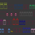 Various Types of Medical Devices Including Bottles Medications Ampoules and Packaging