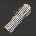 Classical Architectural Structure With Stone Steps And Columns Design