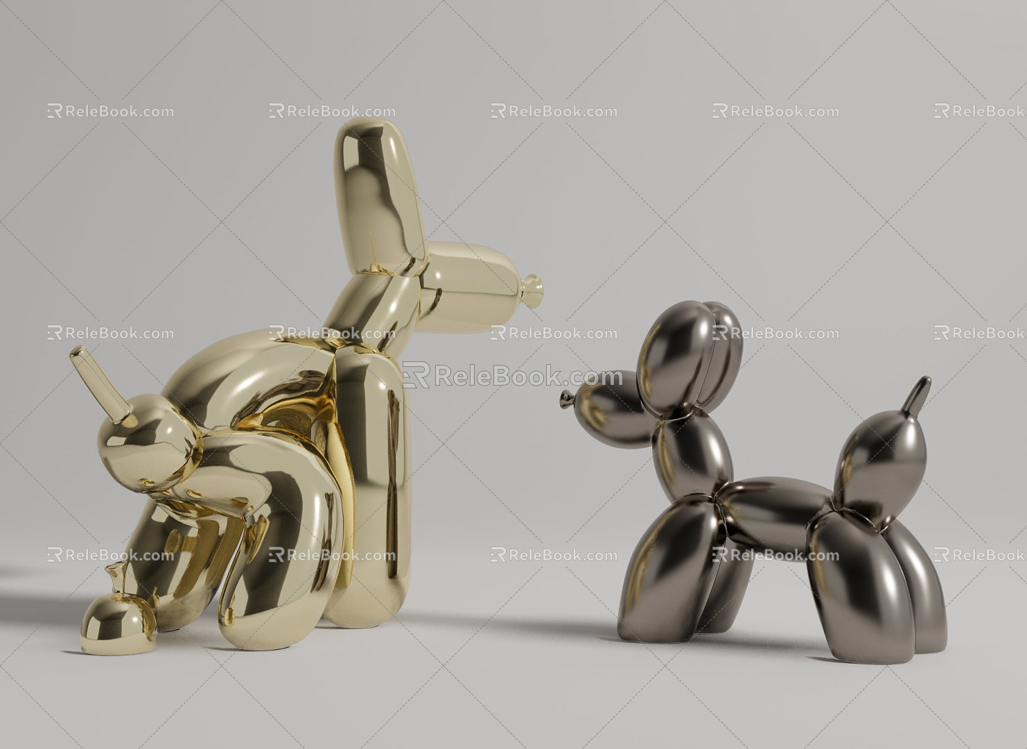 Modern ornaments balloon toy dog model