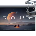 High Definition Projection Monitoring System With Projector Foldable Bracket And Wall Screen