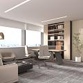 Office Manager Room Independent Office 3d model