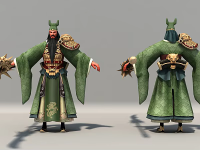 Modern Game Characters Guan Gong Characters 3d model