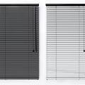 Modern Black and White Window Blinds for Home Interior Decoration 3d model