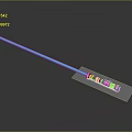 Blue Sci Fi Lightsaber Weapon With White Hilt And Metal Components Design