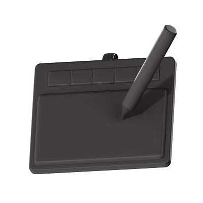 Modern small blackboard message board message pen cartoon small blackboard 3d model