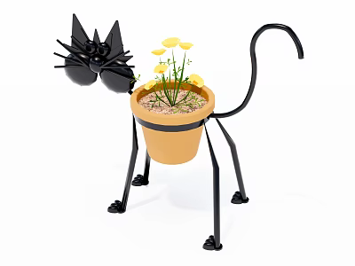 Modern Potted Plant Creative Flower Pot 3d model