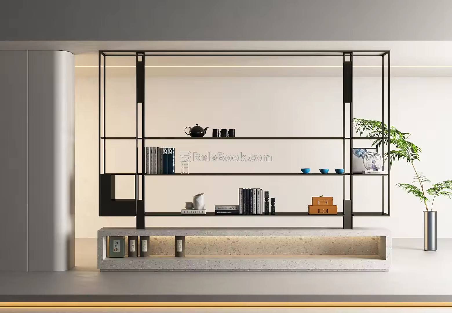 Modern Bookshelf 3d model