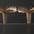 Abstract Geometric Modeling of Modern Pillar Tree 3d model