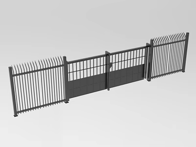 Heavy Duty Industrial Equipment Metal Security Gate Fence With Durable Steel Construction 3d model