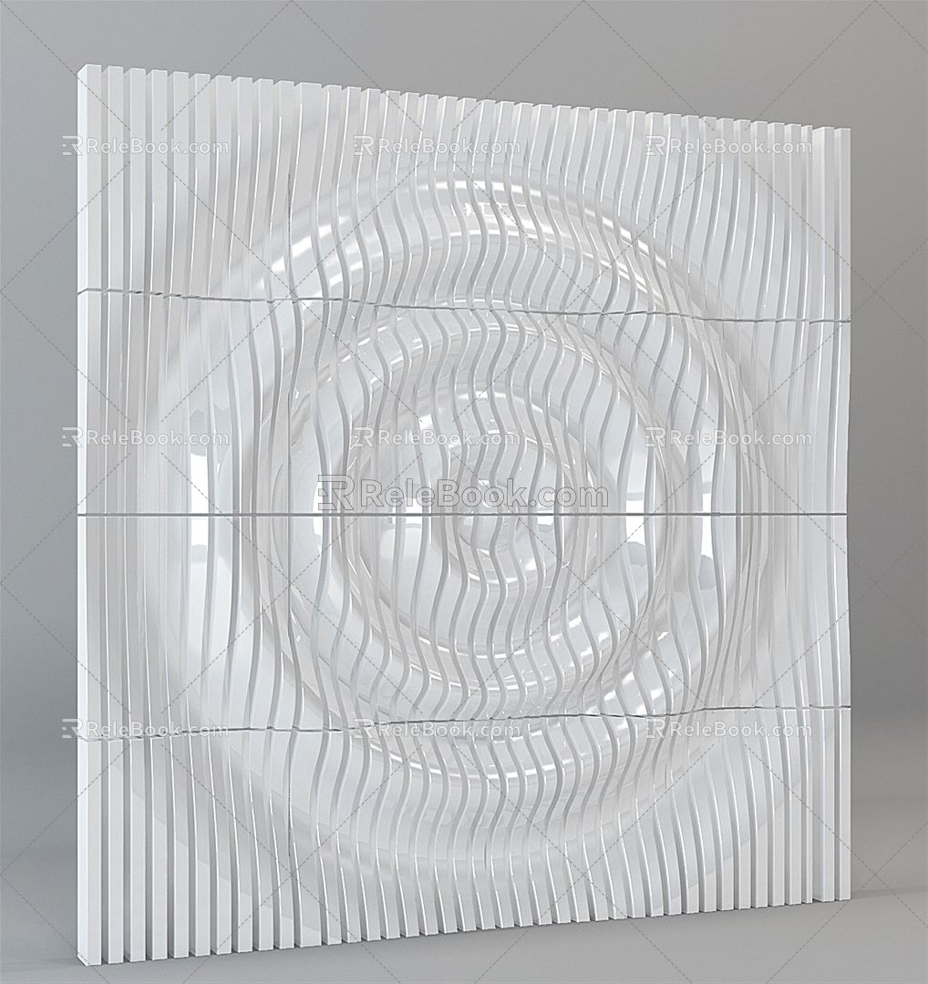 Modern wall three-dimensional decoration wall concave-convex modeling 3d model