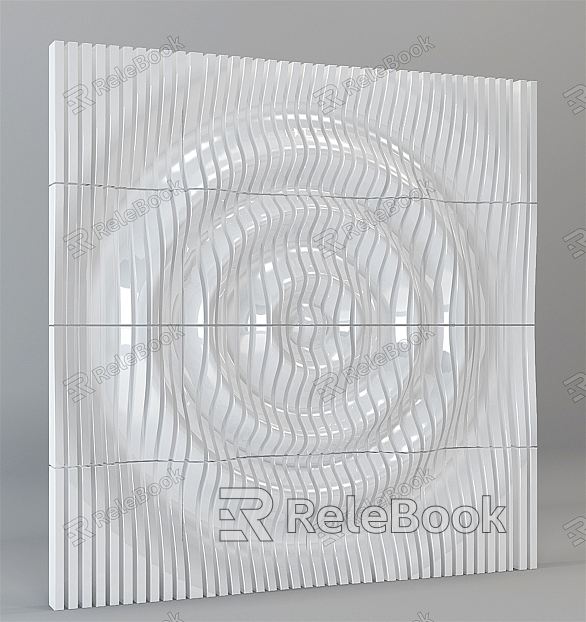 Modern wall three-dimensional decoration wall concave-convex modeling model