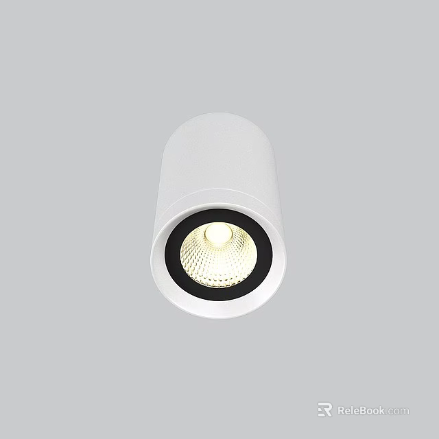 Sleek White Modern LED Downlight Spotlight Ceiling Mounted Lighting Fixture 3d model 