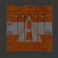 Orange Metal Equipment Storage Box With White Logo And Industrial Design