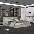 Modern Bedroom Interior Design With King Size Bed Accent Chair And Floor to Ceiling Window