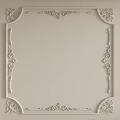 Ornate Decorative Lines in Classic Frame with Intricate Carvings on White Background