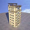 Multi Storey Residential Building With Balconies Roof Terrace And Large Windows