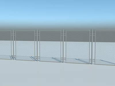 Durable Metal Mesh Fence With Secure Structure For Outdoor Enclosure 3d model