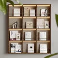 Modern Bookshelf With Multi Compartments Built in Lighting And Decorative Books Ornaments