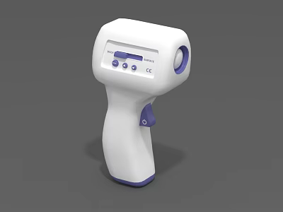 Digital Handheld Non Contact Infrared Thermometer Medical Device For Body Temperature Measurement 3d model
