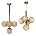 Felis modern multi-ball chandelier 18w 3d model