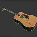 Natural Acoustic Guitar With Wooden Body For Daily Life Musical Use And Strings