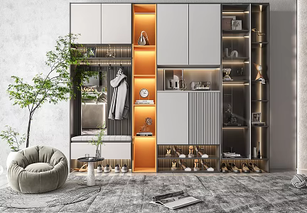 Modern shoe cabinet 3d model