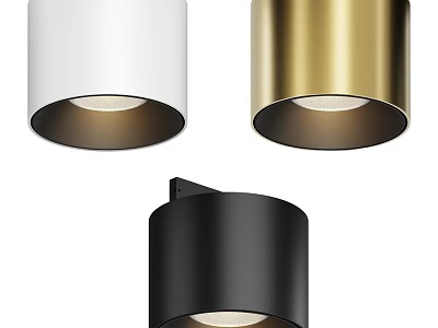 Modern Downlights in White Gold Black Finishes for Home Interior Lighting 3d model