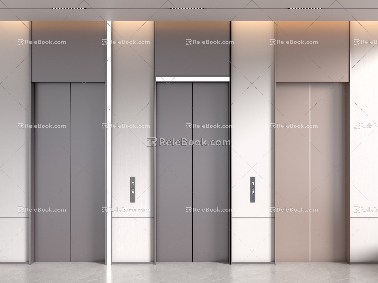 Elevator elevator door elevator elevator lift button trash can stainless steel elevator 3d model