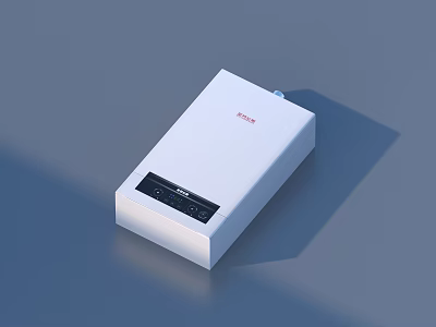 AO Smith Modern White Water Heater With Digital Display And Control Buttons 3d model