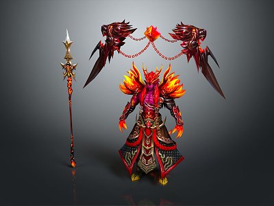 cosplay costume online game female warrior anime costume animation costume 3d model