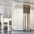 Modern Office Hall 3d model