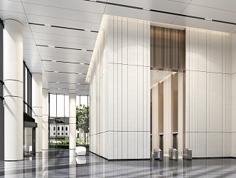 Modern Office Hall 3d model