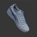 White Casual Lace Up Shoes With Red Stripe Design And Textured Sole