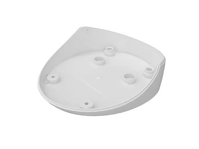 Other White Plastic Component With Round Base And Multiple Mounting Holes 3d model