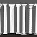 European Roman Column Gypsum Column Decorative Column 3d model