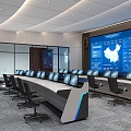 Command and Control Center Video Conference Room Monitoring Room Command Room 3d model