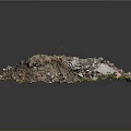 Irregularly Shaped Garbage Heap With Mixed Discarded Items Including Plastic Paper And Metal 3d model