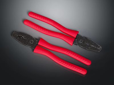 High Quality Hardware Tools Pliers With Comfortable Red Handles For Daily And Professional Use 3d model