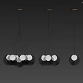 Modern Transparent Glass Sphere Chandelier With Multiple Balls And Warm Light