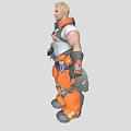 Space Astronaut Cartoon Character Man Game Character Game Character Robot Space Suit 3d model