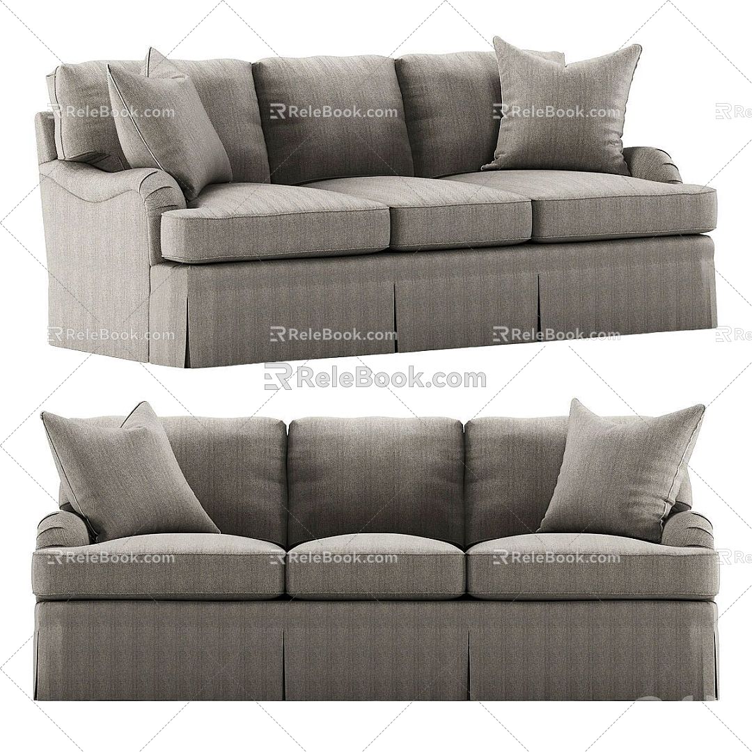 Modern Multi-Person Sofa Sofa Two-Person Sofa Casual Sofa Living Room Sofa Leather Sofa Corner Sofa 3d model