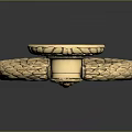 Golden Ornate Ring Shaped Door Handle With Intricate Carved Patterns And Detailed Design